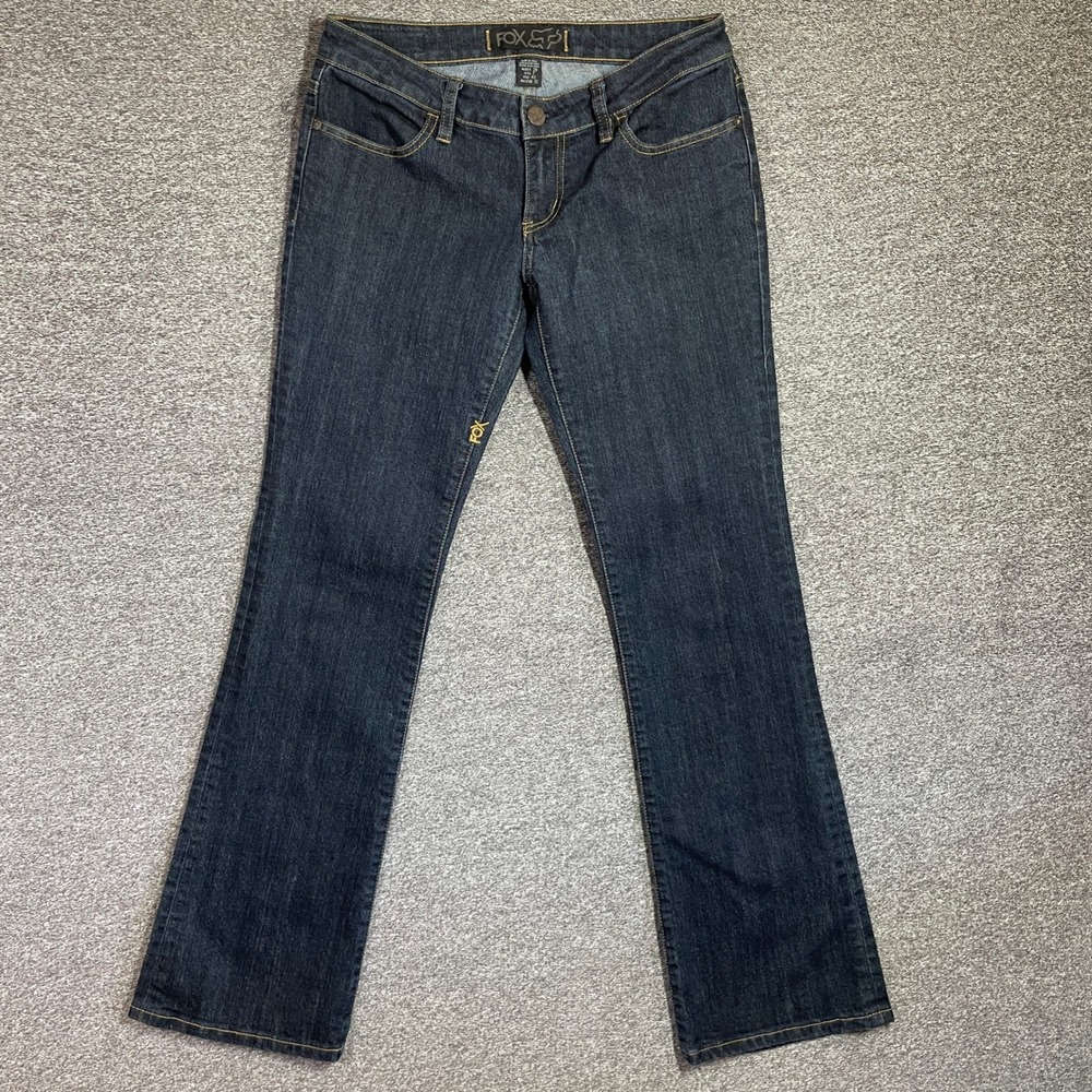 Fox Racing Jeans Size 7 28 Womens Dark Wash Bootcut Indigo Low Rise Denim